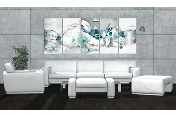 Bilde Orchises And Abstraction 225x90 - Artgeist sp. z o. o. - Innredning - Bilder & kunst - Lerretsbilder