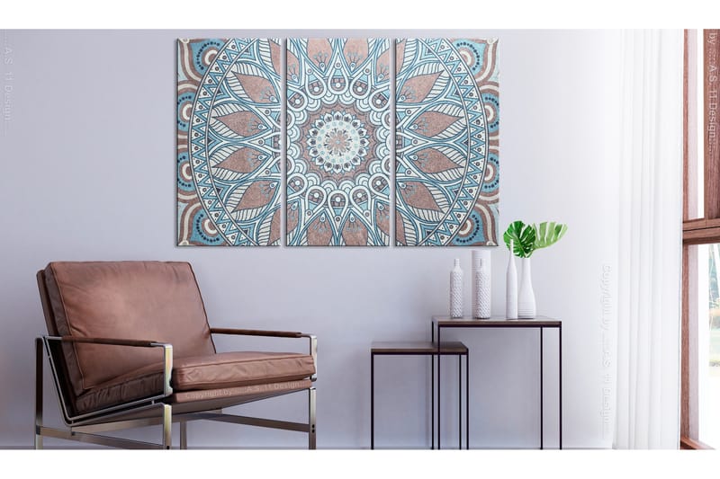 Bilde Oriental Circle 3 Parts 120x80 - Artgeist sp. z o. o. - Innredning - Bilder & kunst - Lerretsbilder