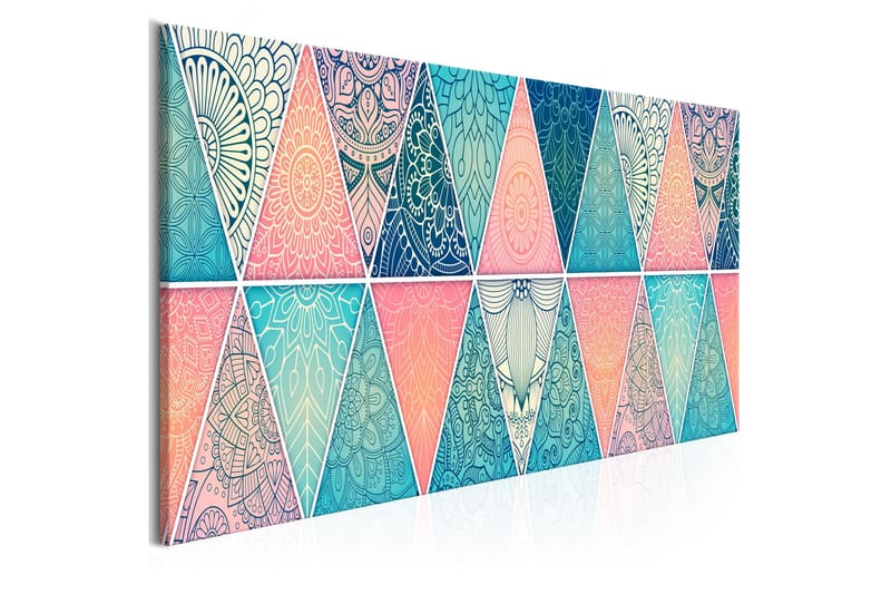 Bilde Oriental Triangles 5 Parts Narrow 200x80 - Artgeist sp. z o. o. - Innredning - Bilder & kunst - Lerretsbilder