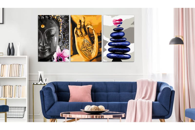 Bilde Oriental Triptych 3 Parts 120x60 - Artgeist sp. z o. o. - Innredning - Bilder & kunst - Lerretsbilder