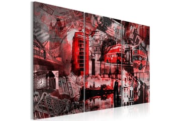 Bilde Rød London 120x80