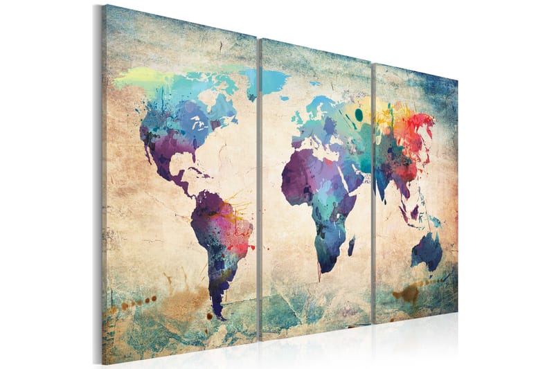 Bilde Rainbow-Farget Område Triptyk 120x80, Artgeist sp. z o. o.