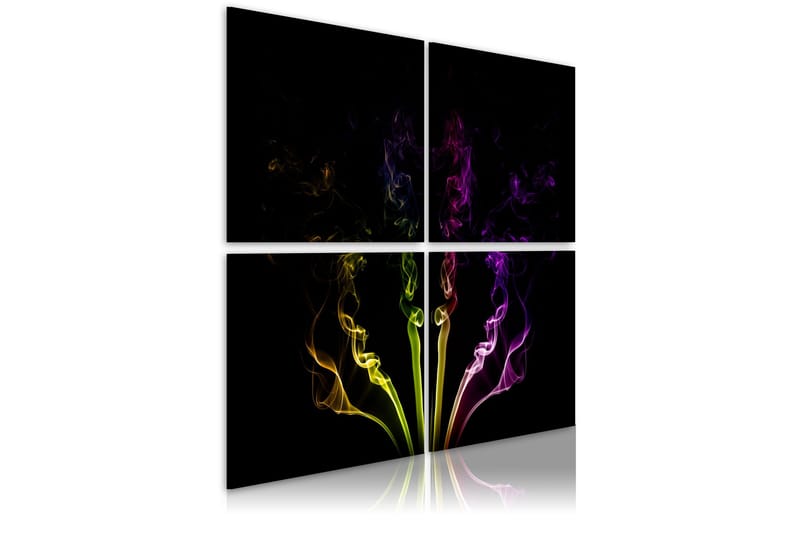 Bilde Rainbow-Farget Røyk Spor 80x80 - Artgeist sp. z o. o. - Innredning - Bilder & kunst - Lerretsbilder