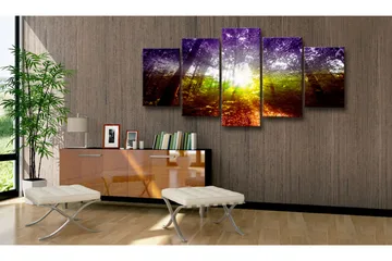 Bilde Rainbow Forest 200x100 - Artgeist sp. z o. o. - Innredning - Bilder & kunst - Lerretsbilder