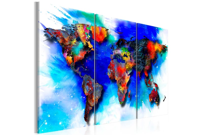 Bilde Rainbow Map 120x80 - Artgeist sp. z o. o. - Innredning - Bilder & kunst - Lerretsbilder