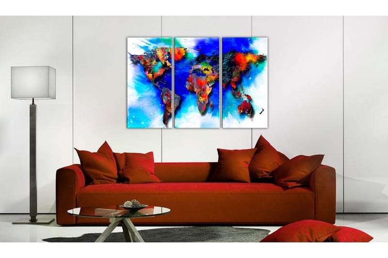 Bilde Rainbow Map 90x60 - Artgeist sp. z o. o. - Innredning - Bilder & kunst - Lerretsbilder