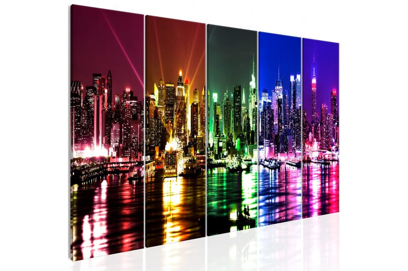 Bilde Rainbow New York 5 Parts Narrow 200x80, Artgeist sp. z o. o.