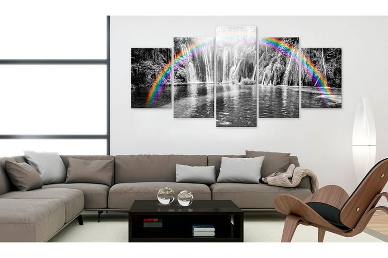 Bilde Rainbow On Grays 200x100 - Artgeist sp. z o. o. - Innredning - Bilder & kunst - Lerretsbilder