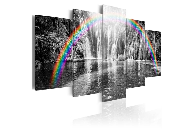 Bilde Rainbow On Grays 200x100 - Artgeist sp. z o. o. - Innredning - Bilder & kunst - Lerretsbilder