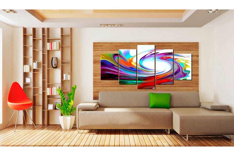 Bilde Rainbow Swirl 200x100 - Artgeist sp. z o. o. - Innredning - Bilder & kunst - Lerretsbilder