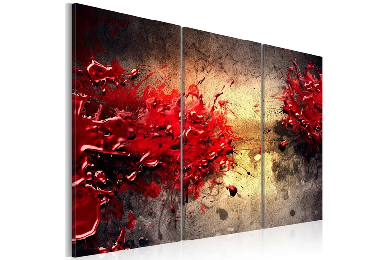 Bilde Red Splash 60x40 - Artgeist sp. z o. o. - Innredning - Bilder & kunst - Lerretsbilder