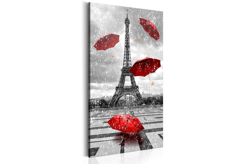 Bilde Red Umbrellas 60x120 - Artgeist sp. z o. o. - Innredning - Bilder & kunst - Lerretsbilder
