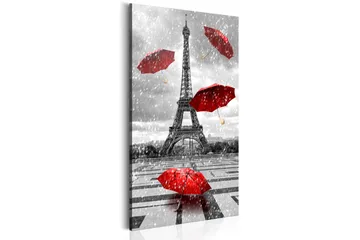 Bilde Red Umbrellas 60x120 - Artgeist sp. z o. o. - Innredning - Bilder & kunst - Lerretsbilder