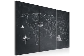 Bilde Reise Rundt Verden Triptyken 120x80