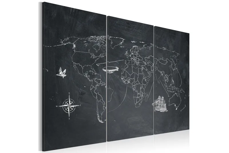 Bilde Reise Rundt Verden Triptyken 120x80, Artgeist sp. z o. o.