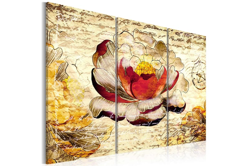 Bilde Retro flower 90x60 - Artgeist sp. z o. o. - Innredning - Bilder & kunst - Lerretsbilder