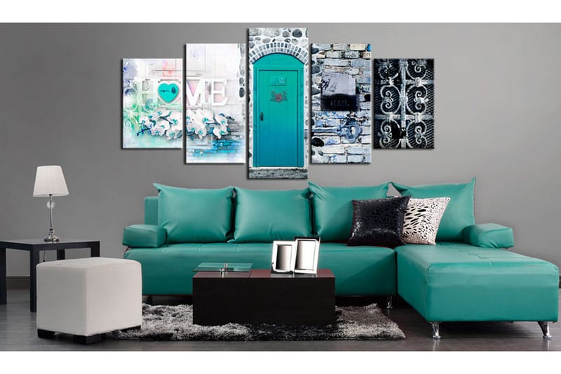 Bilde Retro Home 200x100 - Artgeist sp. z o. o. - Innredning - Bilder & kunst - Lerretsbilder