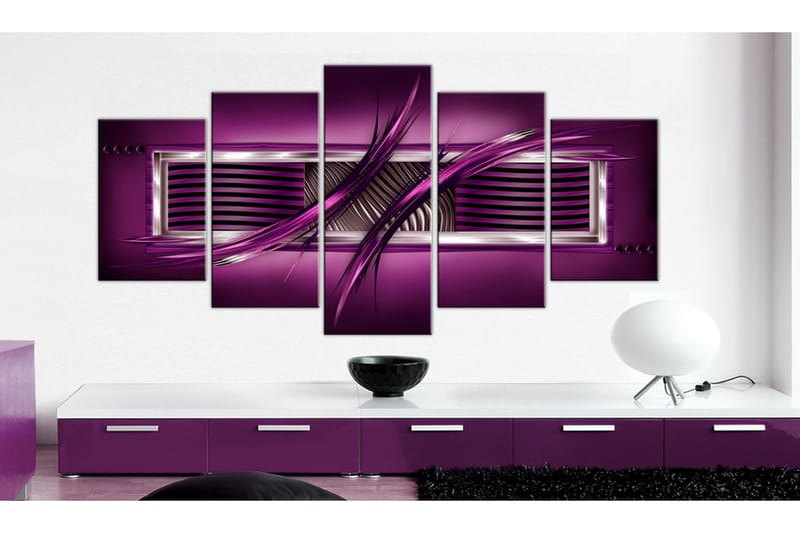 Bilde Rhythm Of Purple 200x100 - Artgeist sp. z o. o. - Innredning - Bilder & kunst - Lerretsbilder