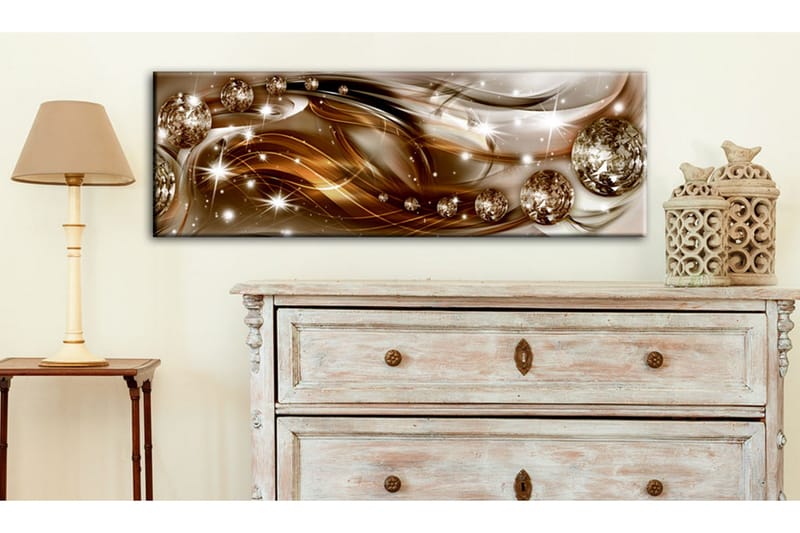 Bilde Ribbon Of Bronze And Glitter 120x40 - Artgeist sp. z o. o. - Innredning - Bilder & kunst - Lerretsbilder