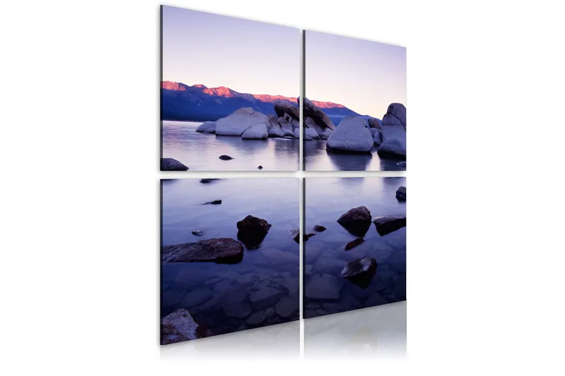 Bilde Rocky Strand Av Alpin Sjø 40x40, Artgeist sp. z o. o.