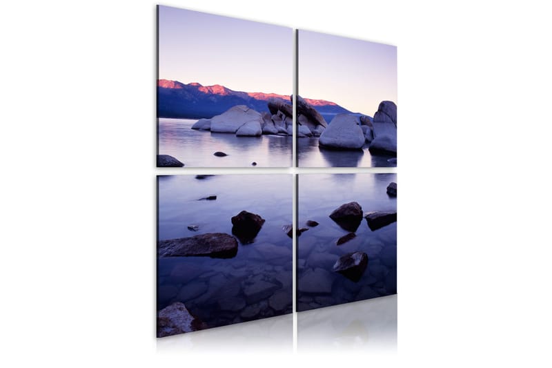 Bilde Rocky Strand Av Alpin Sjø 80x80 - Artgeist sp. z o. o. - Innredning - Bilder & kunst - Lerretsbilder