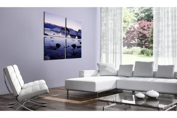 Bilde Rocky Strand Av Alpin Sjø 80x80 - Artgeist sp. z o. o. - Innredning - Bilder & kunst - Lerretsbilder