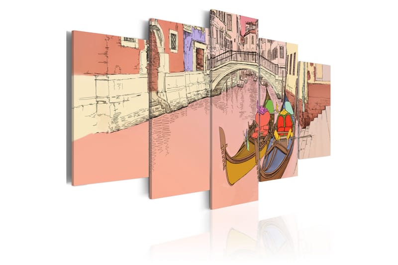 Bilde Romantic Gondolas 5 Pieces 100x50, Artgeist sp. z o. o.