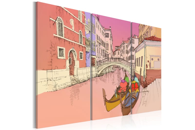 Bilde Romantic gondolas 90x60 - Artgeist sp. z o. o. - Innredning - Bilder & kunst - Lerretsbilder