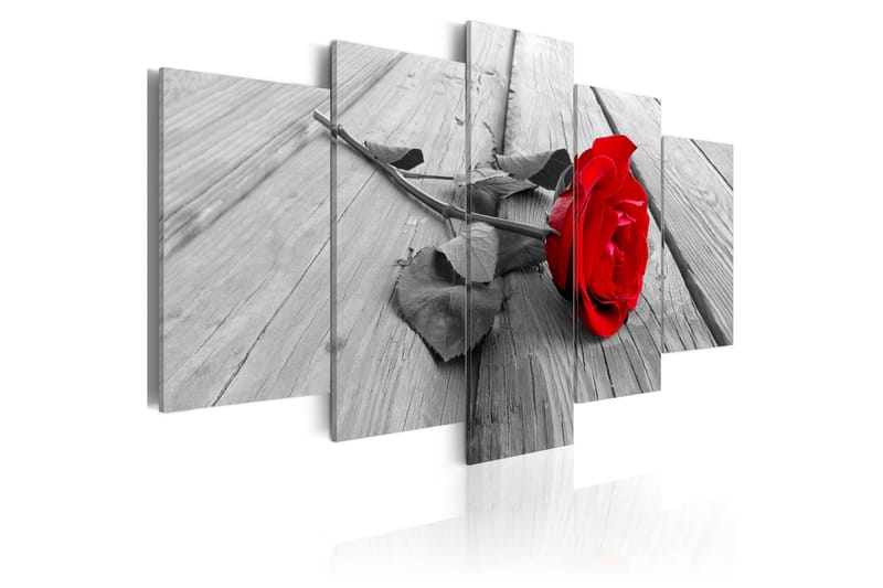 Bilde Rose On Wood 100x50 - Artgeist sp. z o. o. - Innredning - Bilder & kunst - Lerretsbilder