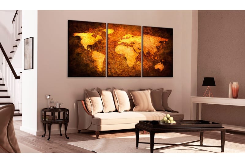 Bilde Rusty Continents 120x60 - Artgeist sp. z o. o. - Innredning - Bilder & kunst - Lerretsbilder