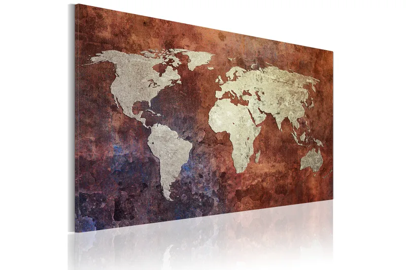 Bilde Rusty Verdenskart 60x40, Artgeist sp. z o. o.