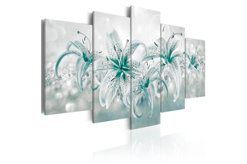 Bilde Sapphire Lilies 200x100 - Artgeist sp. z o. o. - Innredning - Bilder & kunst - Lerretsbilder