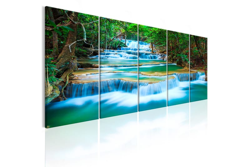 Bilde Sapphire Waterfalls 225x90 - Artgeist sp. z o. o. - Lerretsbilder