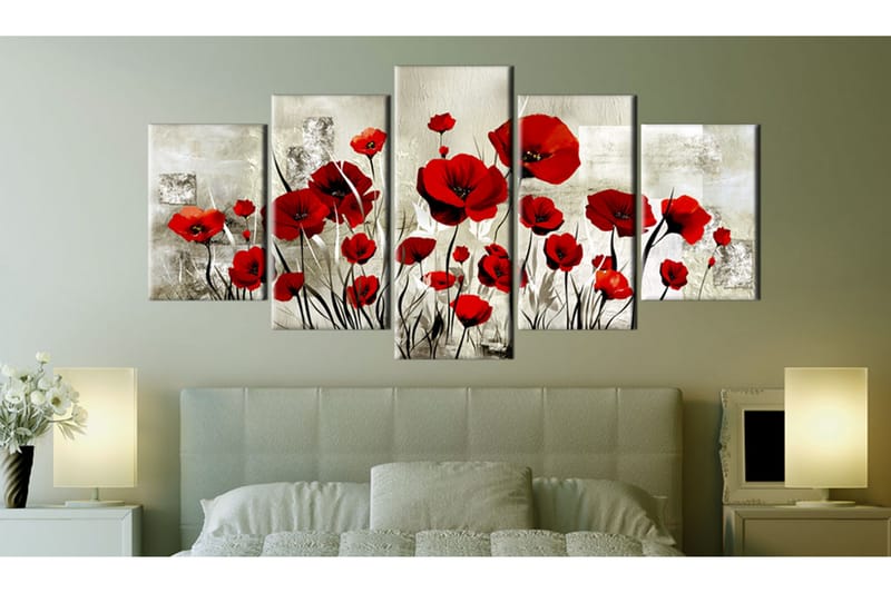 Bilde Scarlet Field 100x50 - Artgeist sp. z o. o. - Innredning - Bilder & kunst - Lerretsbilder