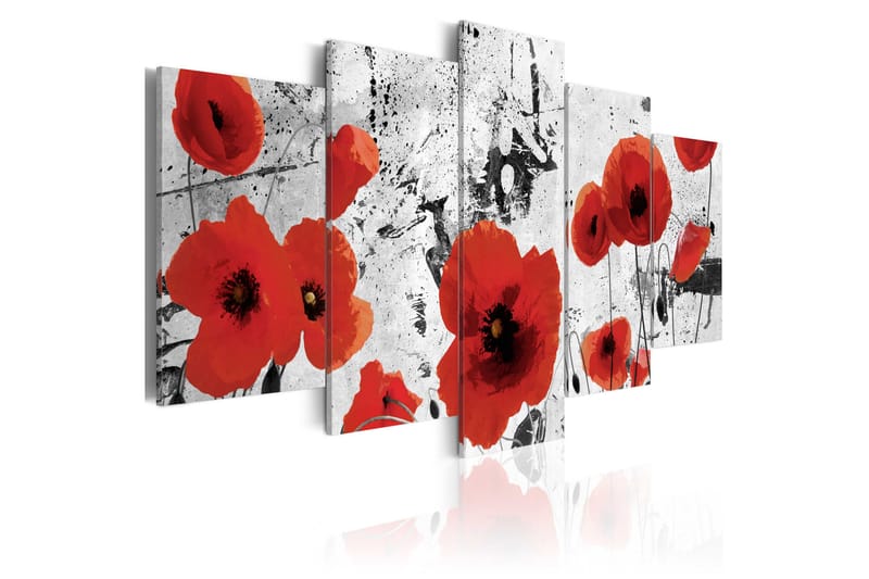 Bilde Scarlet Flowers 200x100 - Artgeist sp. z o. o. - Innredning - Bilder & kunst - Lerretsbilder