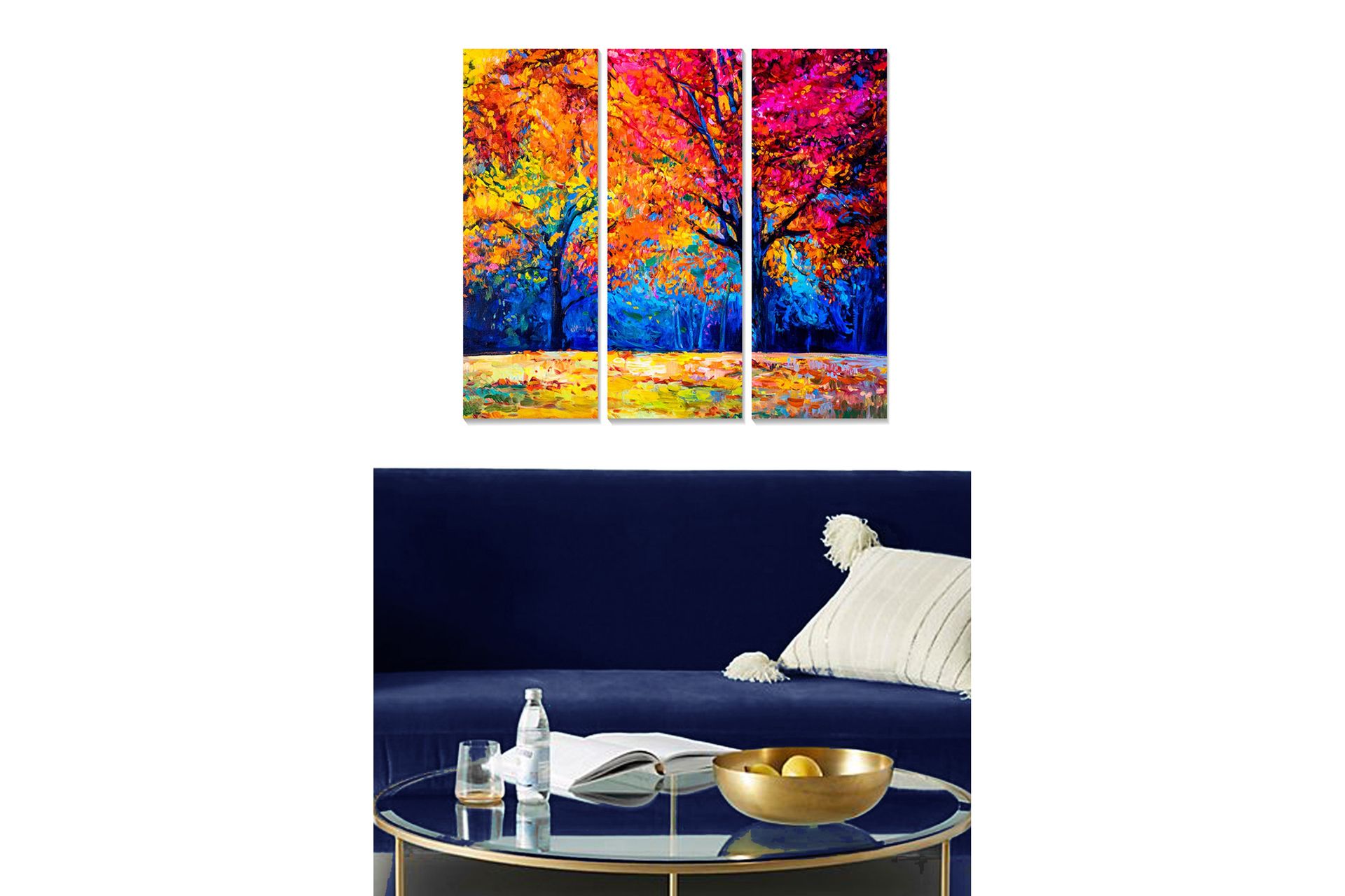Bilde Scenic 3-pk Flerfarget - 22x05 cm - Innredning - Bilder & kunst - Lerretsbilder