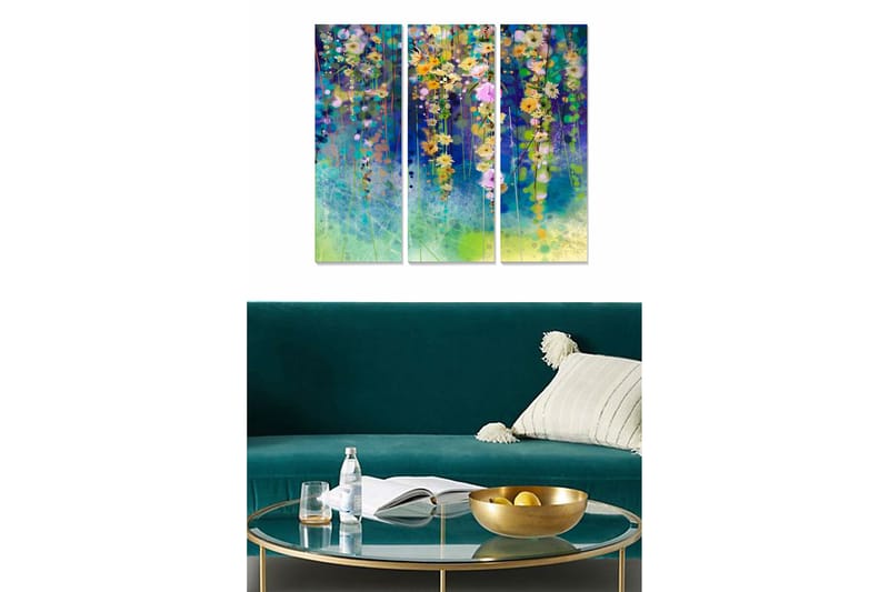 Bilde Scenic 3-pk Flerfarget - 22x05 cm - Innredning - Bilder & kunst - Lerretsbilder