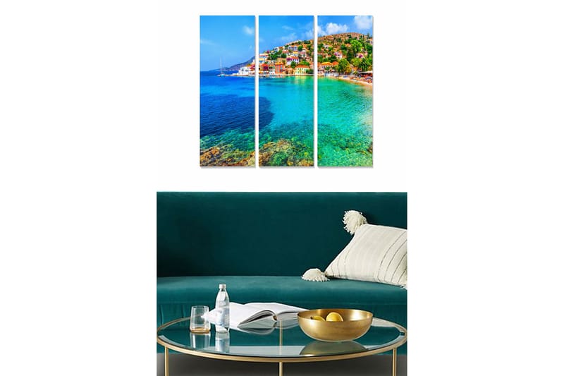Bilde Scenic 3-pk Flerfarget - 22x05 cm - Innredning - Bilder & kunst - Lerretsbilder