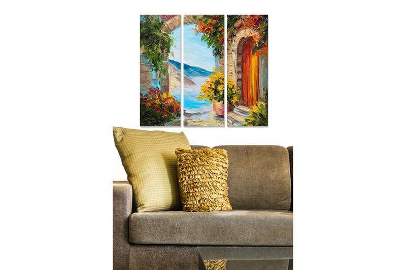 Bilde Scenic 3-pk Flerfarget - 22x05 cm - Innredning - Bilder & kunst - Lerretsbilder