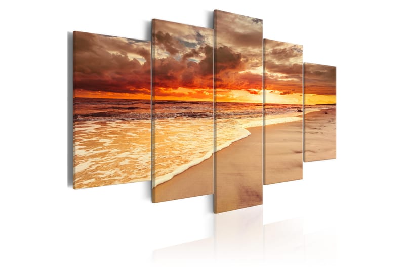 Bilde Sea Beautiful Sunset 200x100 - Artgeist sp. z o. o. - Innredning - Bilder & kunst - Lerretsbilder