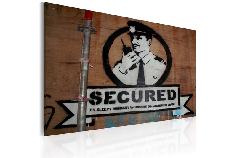 Bilde Secured Banksy 60x40, Artgeist sp. z o. o.