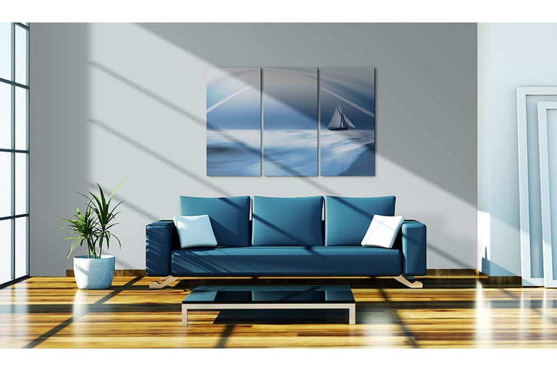 Bilde Seiling Blant Skyene 120x80 - Artgeist sp. z o. o. - Innredning - Bilder & kunst - Lerretsbilder