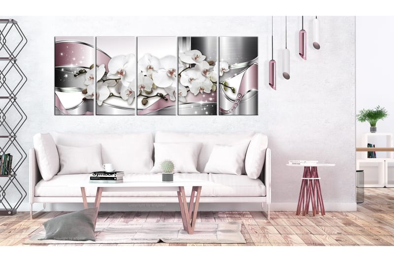 Bilde Shiny Orchids 225x90 - Artgeist sp. z o. o. - Innredning - Bilder & kunst - Lerretsbilder