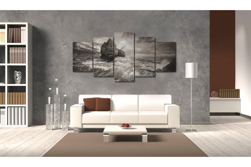 Bilde Ship In A Storm 100x50 - Artgeist sp. z o. o. - Innredning - Bilder & kunst - Lerretsbilder