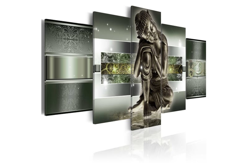 Bilde Sleeping Buddha In Greens 100x50, Artgeist sp. z o. o.
