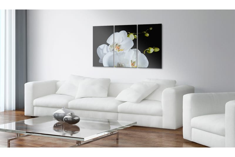 Bilde Snowy orchid 90x60 - Artgeist sp. z o. o. - Innredning - Bilder & kunst - Lerretsbilder
