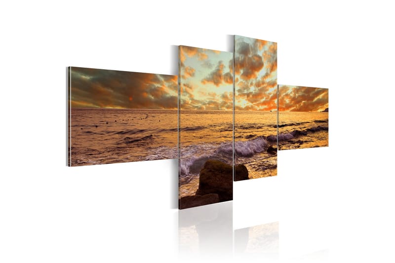 Bilde Solnedgang Over Havet 200x90 - Artgeist sp. z o. o. - Lerretsbilder