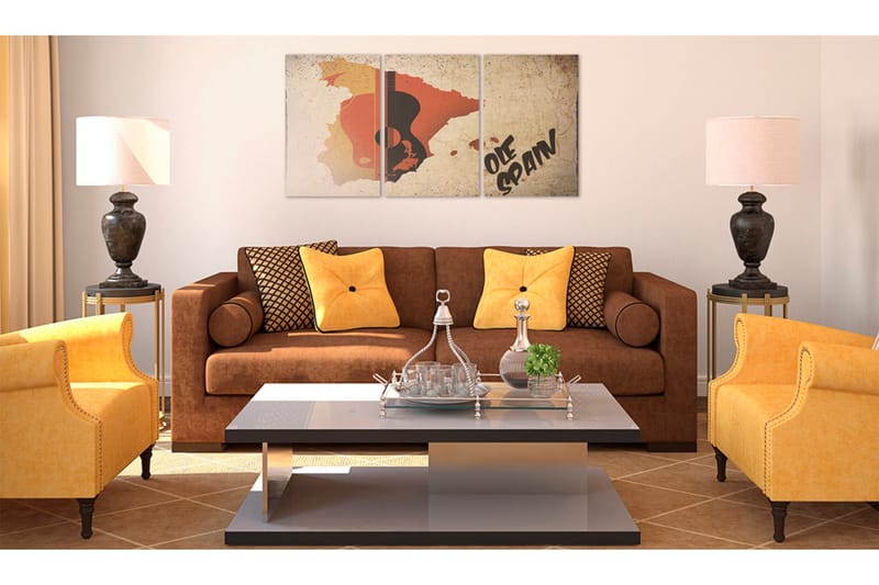 Bilde Spania Gitar Og Flamenco 60x30 - Artgeist sp. z o. o. - Innredning - Bilder & kunst - Lerretsbilder