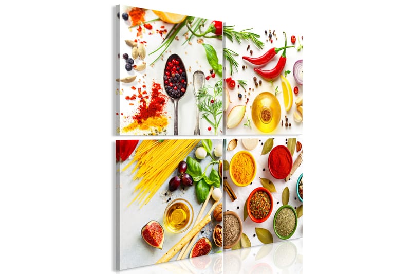 Bilde Spices Of The World 4 Parts 40x40 - Artgeist sp. z o. o. - Innredning - Bilder & kunst - Lerretsbilder
