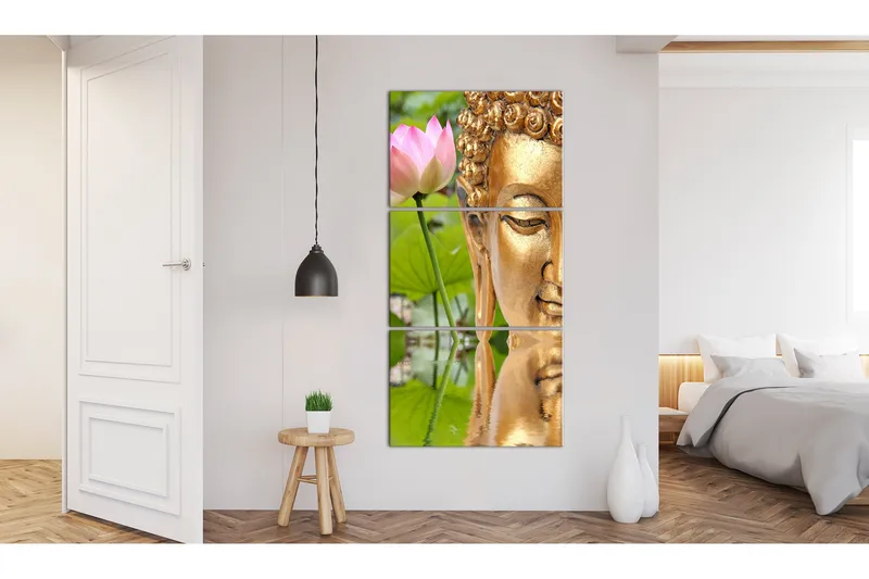 Bilde Statue With A Flower 60x120 - Artgeist sp. z o. o. - Innredning - Bilder & kunst - Lerretsbilder